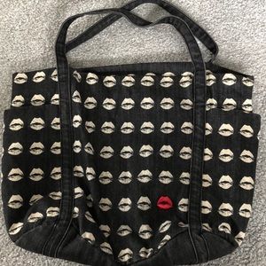 Gap black denim tote bag / beach bag